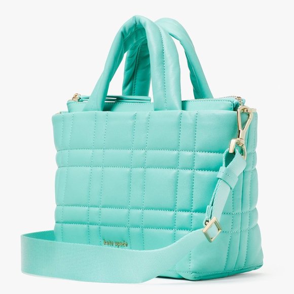 New Kate Spade Softwhere Quilted Leather Mini Tote Summer Rai - Picture 3 of 4